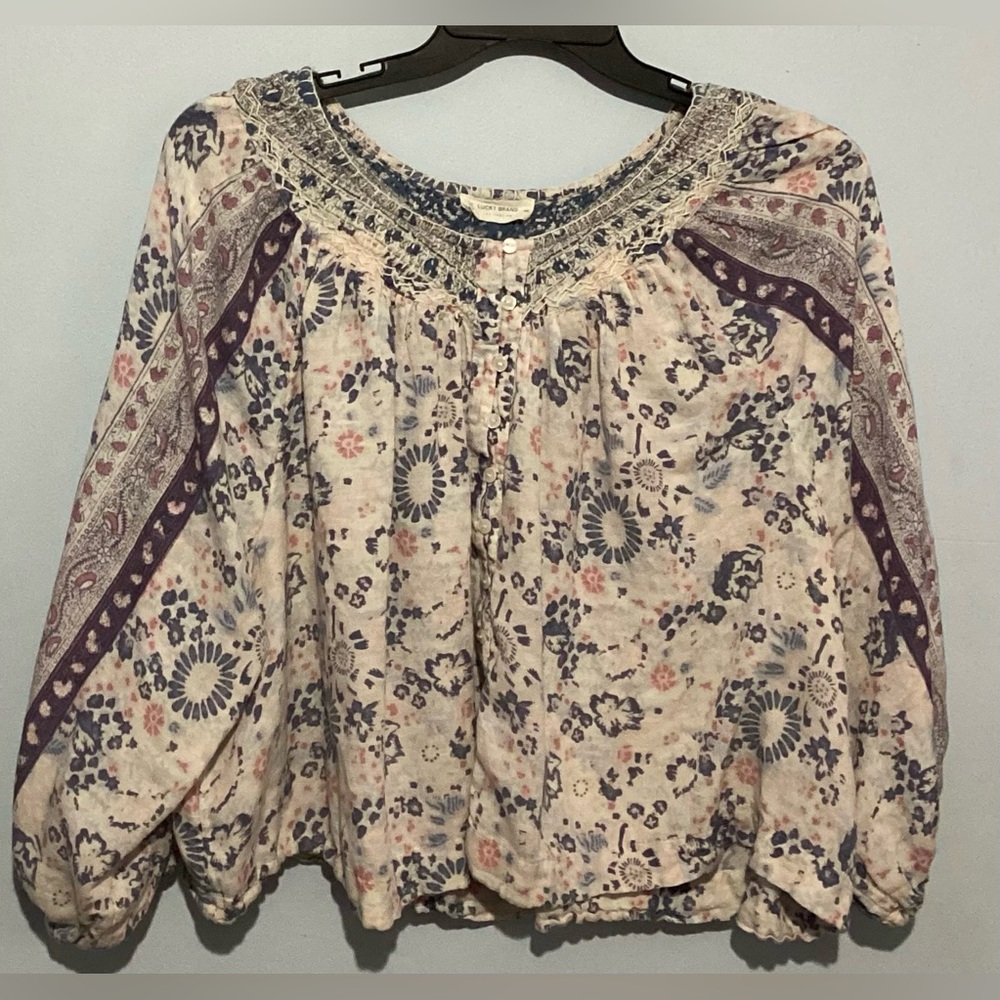Lucky Brand Women’s XXL Cropped Blouse